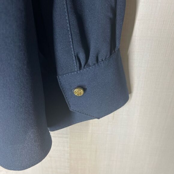 Ellen Tracy new with tags navy long sleeve v neck blouse tunic size large - Picture 15 of 15